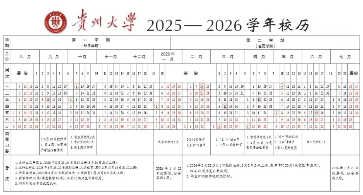  贵州大专开学时间2025？各院校秋季校历安排详解