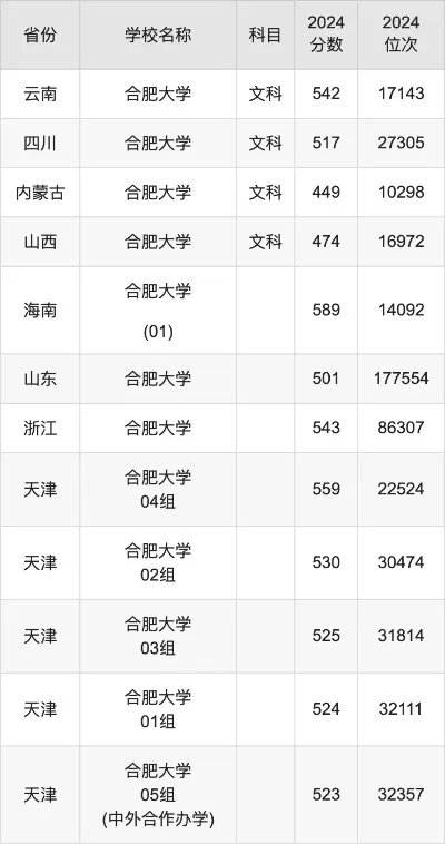 合肥大学录取要多少分？2024各省专业分数线深度解析与报考指南