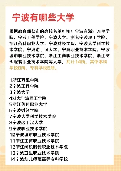宁波的大学都有哪些？全面盘点宁波高等教育机构